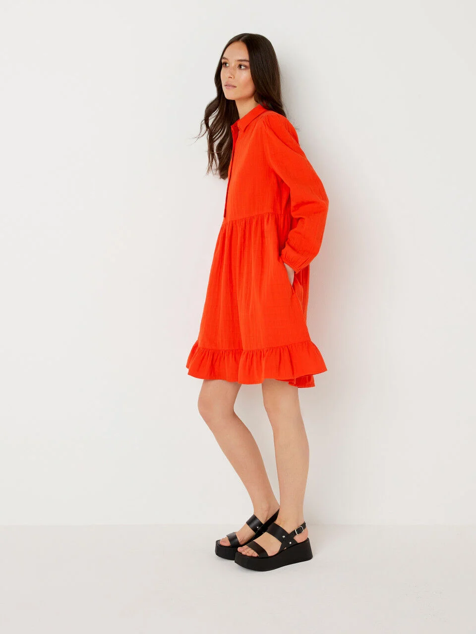 Vestido de gasa de 100 % algodón
