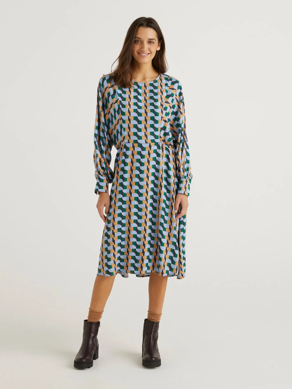 Vestido midi estampado